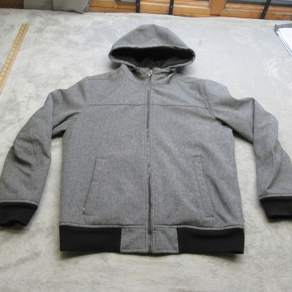 Levis Jacket Mens Small Gray Softshell Sherpa Lin… - image 1